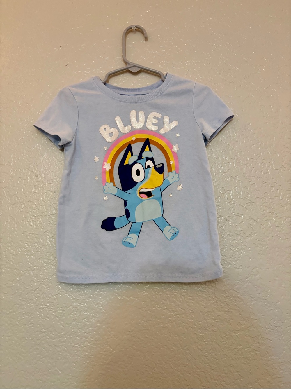 jumping beans Light Blue Bluey Graphic Tee with Rainbow